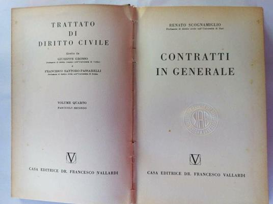Contratti in generale - Renato Scognamiglio - copertina