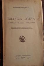 Metrica latina: dattilica-oraziana-catulliana