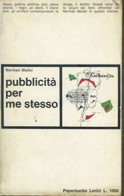 Pubblicità per me stesso - Norman Mailer - copertina