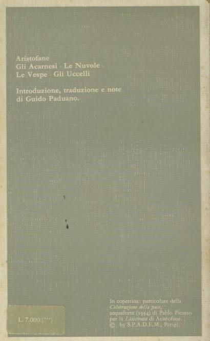 Gli acarnesi le nuvole le vespe gli uccelli - Aristofane - 2