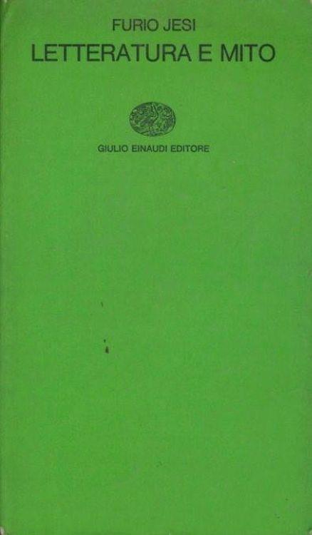 Letteratura e mito - Furio Jesi - copertina