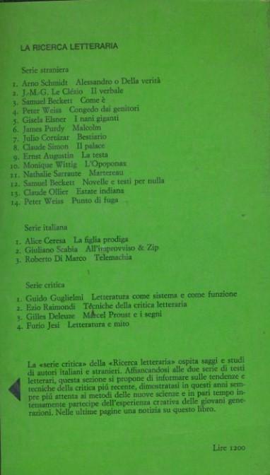 Letteratura e mito - Furio Jesi - 2