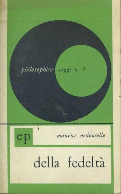 Della fedeltà - Maurice Nedoncelle - copertina