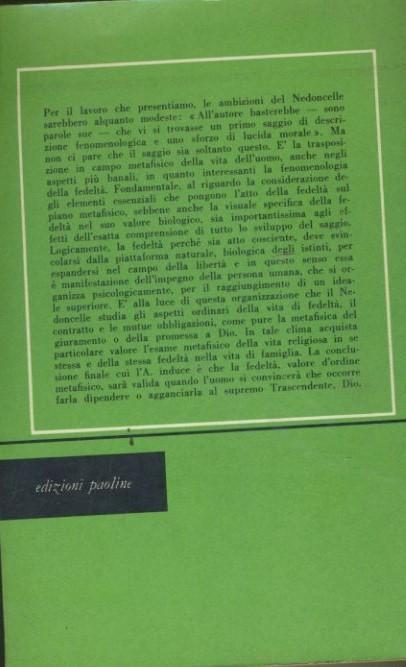 Della fedeltà - Maurice Nedoncelle - 2