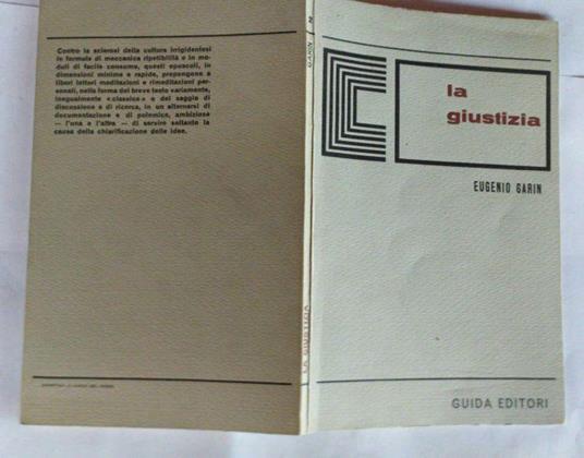 La giustizia - Eugenio Garin - copertina