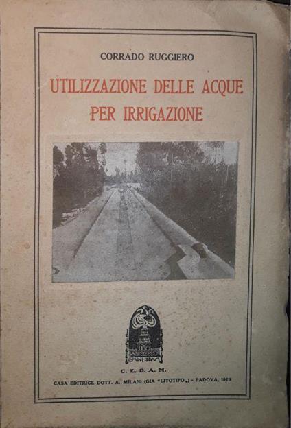 Utilizzazione delle acque per irrigazione - Corrado Ruggiero - copertina
