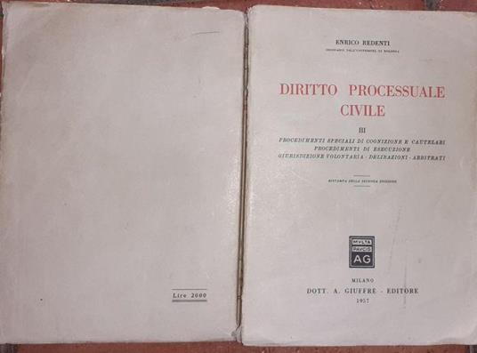 Manuale di diritto processuale civile - Andrea Lugo - copertina
