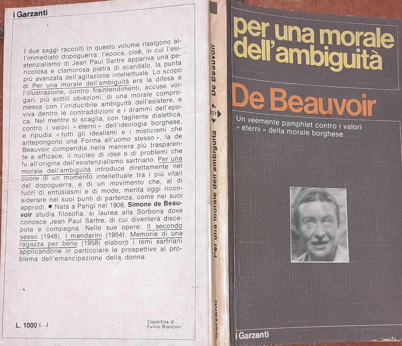 Per una morale dell'ambiguita'