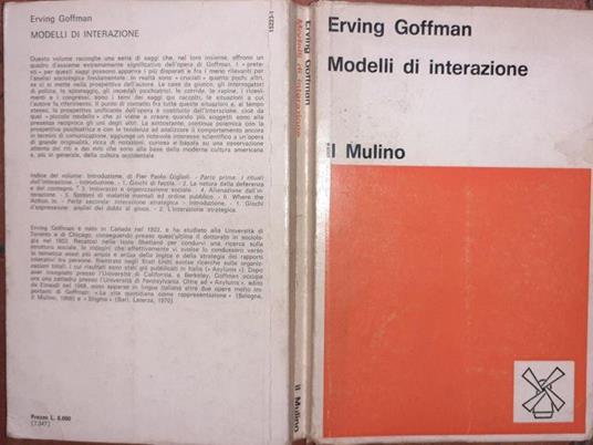 Modelli di interazione - Erving Goffman - copertina