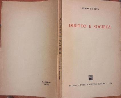 Diritto e societa' - copertina