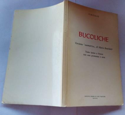 Bucoliche - Publio Virgilio Marone - copertina