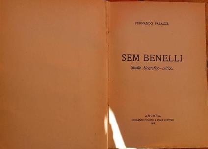 Sem Benelli - Fernando Palazzi - copertina