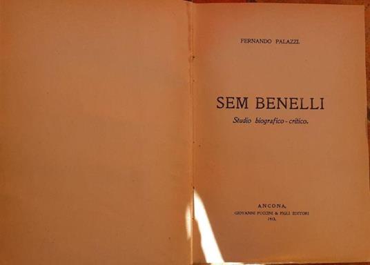 Sem Benelli - Fernando Palazzi - copertina