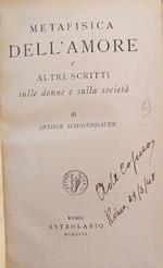 Metafisica dell'amore e altri scritti sulle donne e sulla società
