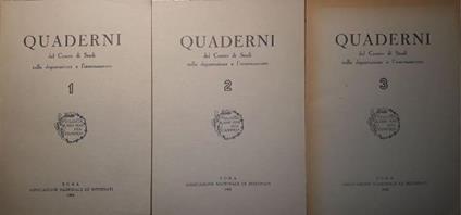 Quaderni del centro di studi, sulla deportazione e l'internamento: N.1- 1964 p. 99 N. 2 - 1965 p.103 N. 3 - 1966 p.104 - Associazione internazionale ex internati - copertina