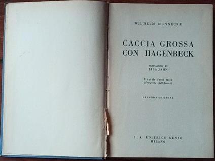 Caccia grossa con Hagenbeck - Wilhelm Munnecke - copertina