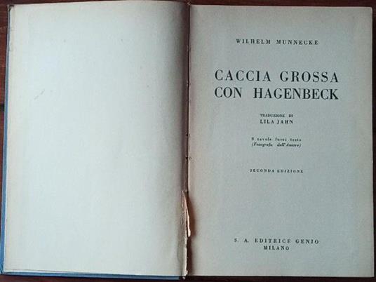 Caccia grossa con Hagenbeck - Wilhelm Munnecke - copertina