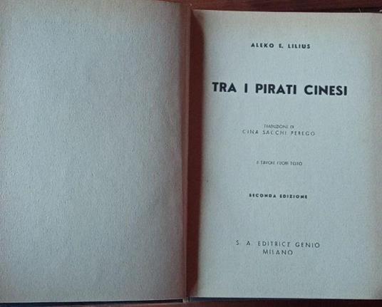 Tra i pirati cinesi - Aleko E. Lilius - copertina