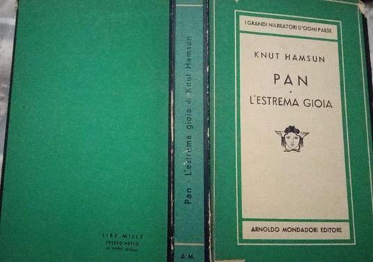 Pan L'estrema gioia I - Knut Hamsun - copertina