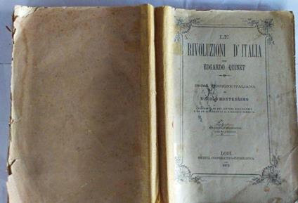 Le rivoluzioni d'Italia - Edgar Quinet - copertina
