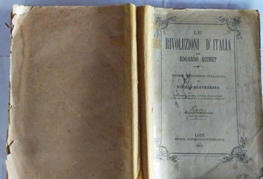 Le rivoluzioni d'Italia - Edgar Quinet - copertina