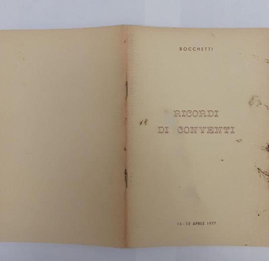 Ricordi di conventi - copertina