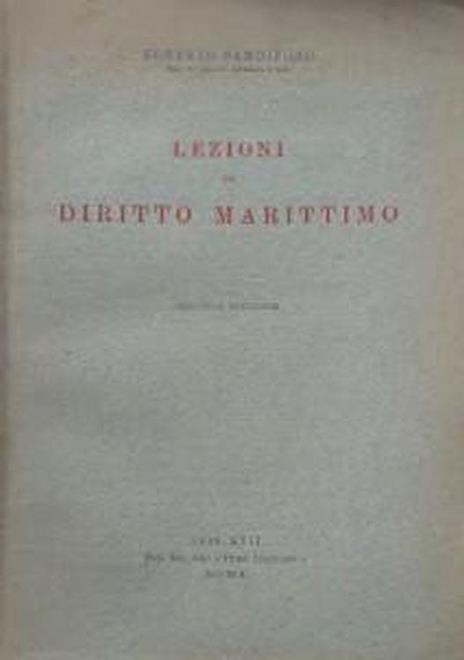 Lezioni di Diritto Marittimo - Roberto Sandiford - copertina
