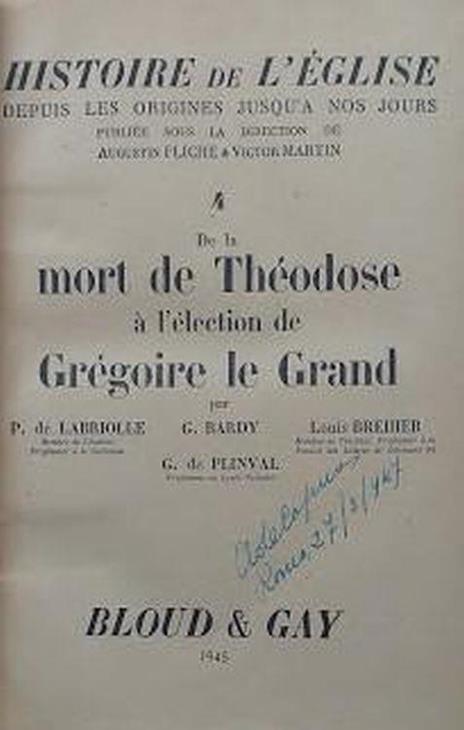 Histoire de l'Eglise depuis les origines jusqu'à nos jours, 4: De la mort de Théodose à l'élection de Grégoire le Grand - copertina