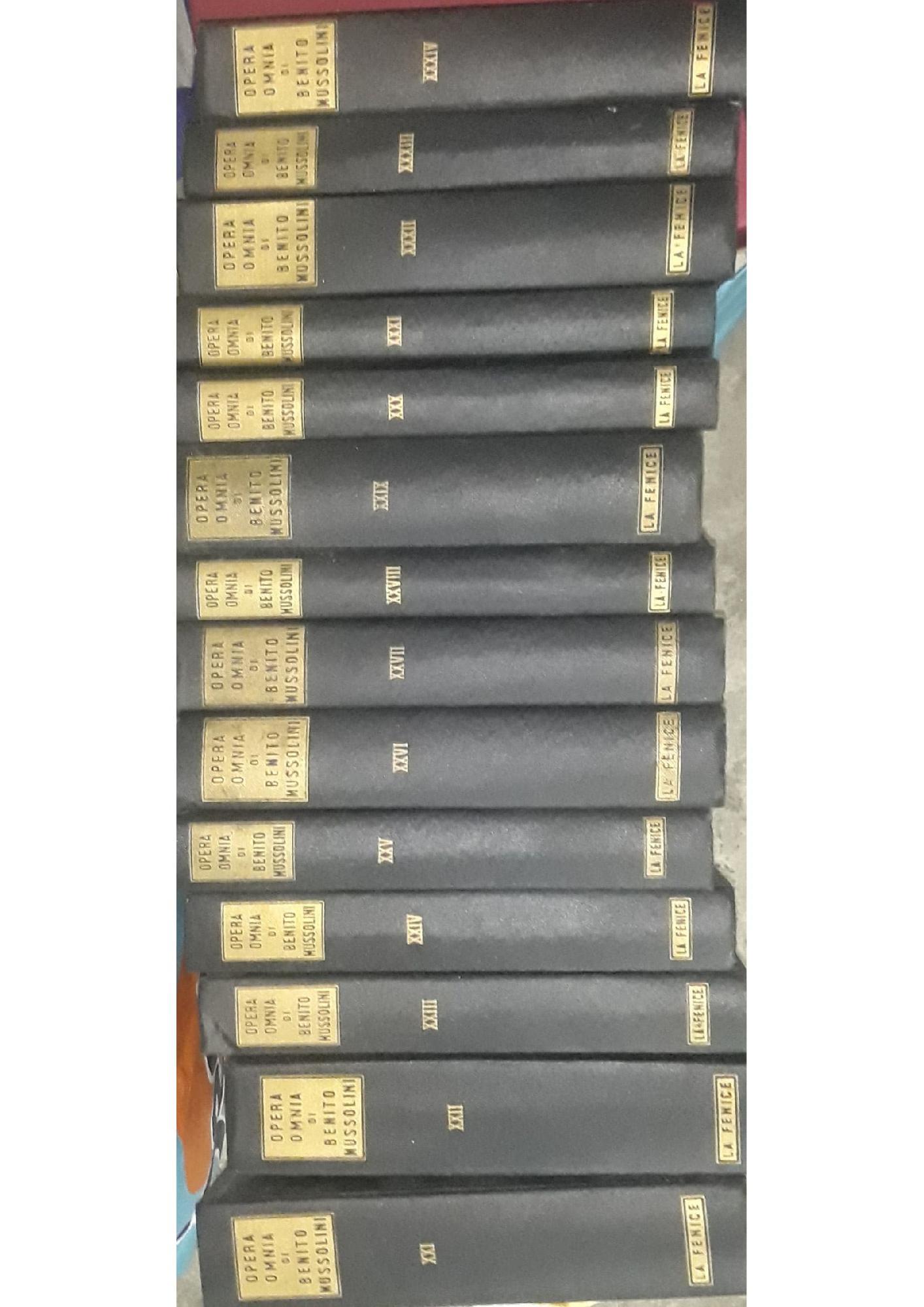 Opera Omnia di Benito Mussolini: dal n.1 al n.34 (manca il vol.35)