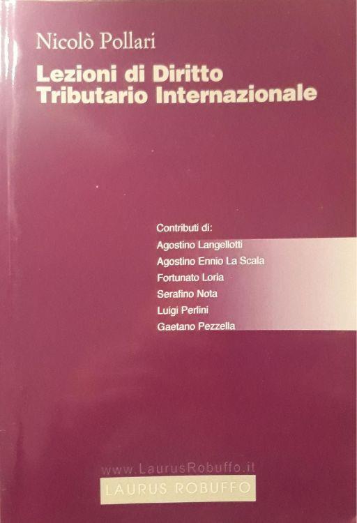 Lezioni di Diritto Tributario Internazionale - copertina