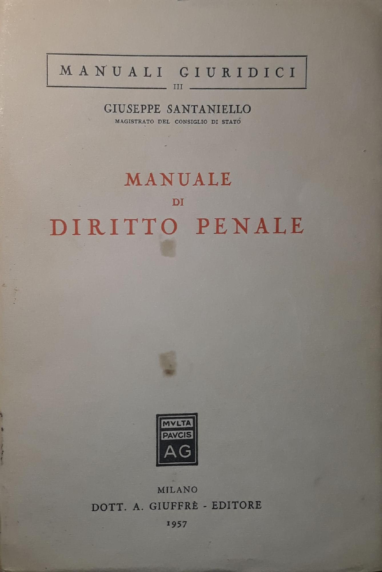 Manuale di diritto penale