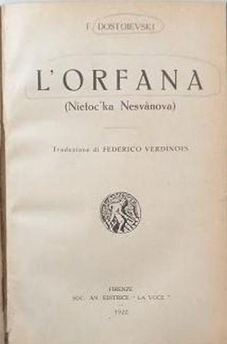 L' orfana - copertina