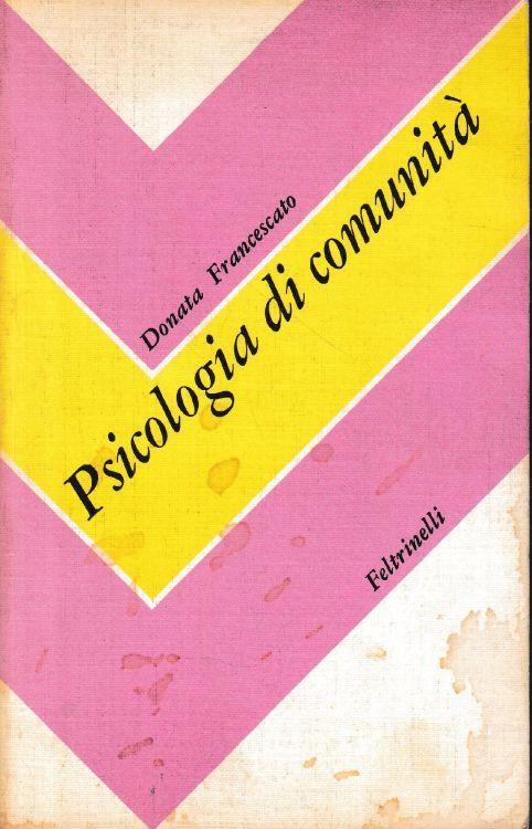 Psicologia di comunità - Donata Francescato - copertina