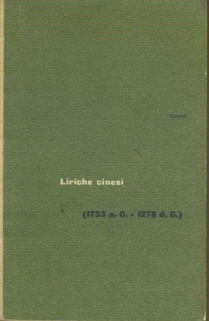 Liriche cinesi - copertina