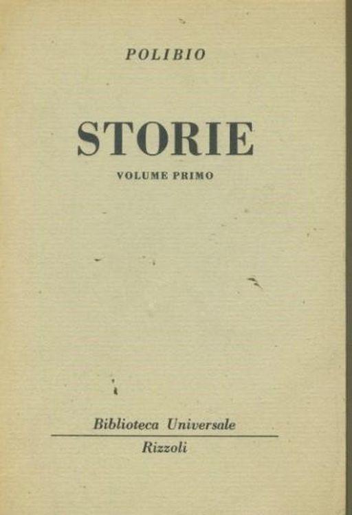 Storie. Volume primo - Polibio - copertina