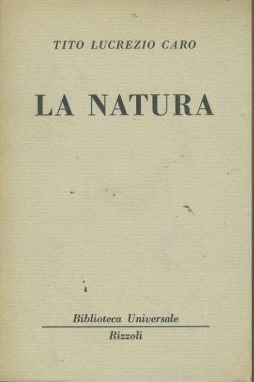La natura - Tito Lucrezio Caro - copertina