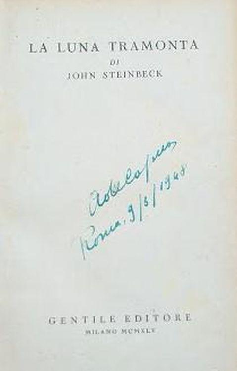 La luna tramonta - John Steinbeck - copertina
