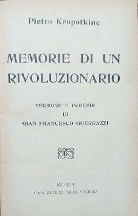 Memorie di un rivoluzionario - copertina