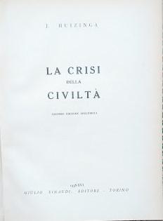 La crisi della civiltà