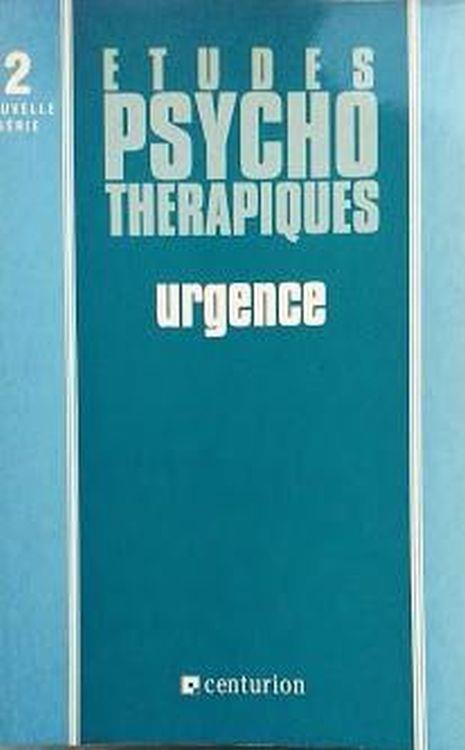 Etudes psychothérapiques, numéro 2 : Urgences - copertina