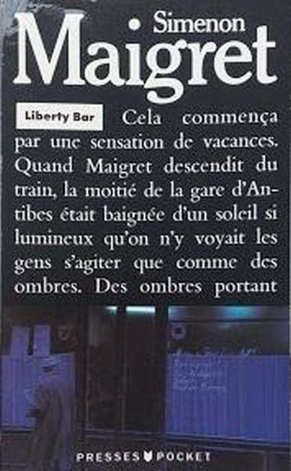 Maigret: Liberty Bar - Georges Simenon - copertina