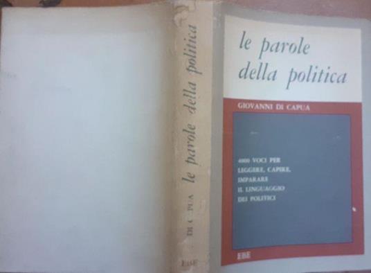 Le parole della politica - Giovanni Di Capua - copertina