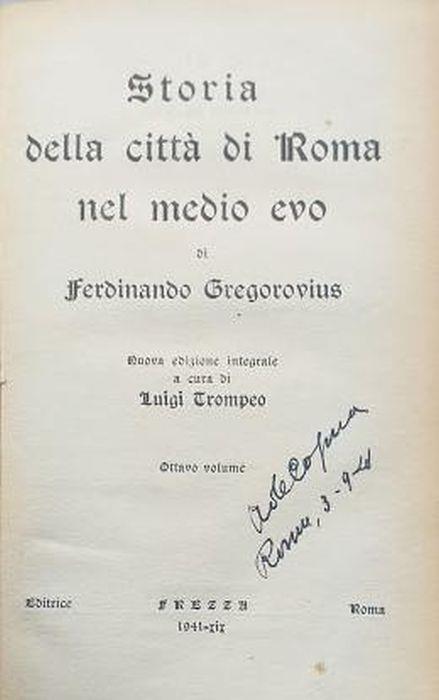 Storia della città di Roma nel medio evo, volume VIII - Ferdinand Gregorovius - copertina