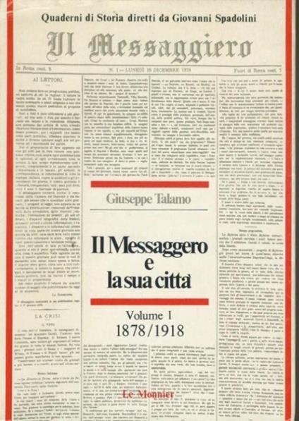 Il Messaggero e la sua città - Giuseppe Talamo - copertina