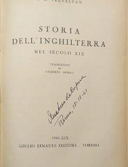 Storia dell'Inghilterra nel secolo XIX - copertina