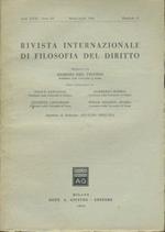 Rivista internazionale di filosofia del diritto. Anno XXXI. Serie III. Marzo - Aprile 1954