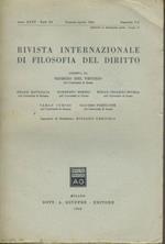 Rivista internazionale di filosofia del diritto. Anno XXXV - Serie III. Gennaio - Aprile 1958