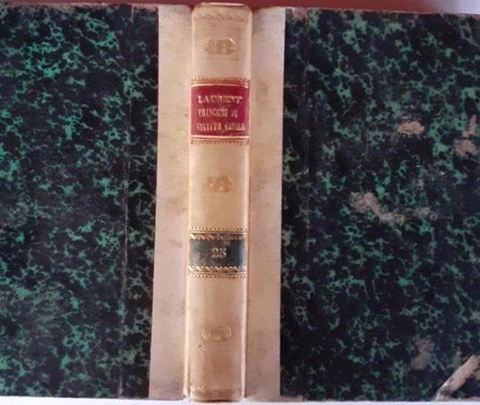 Principi di diritto civile Volume XXV - F. Laurenti - copertina