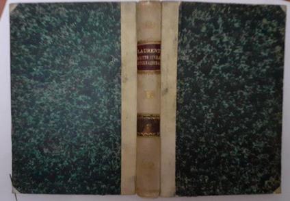 Diritto civile internazionale Volume I - F. Laurenti - copertina