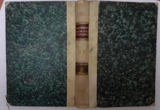 Diritto civile internazionale Volume I - F. Laurenti - copertina